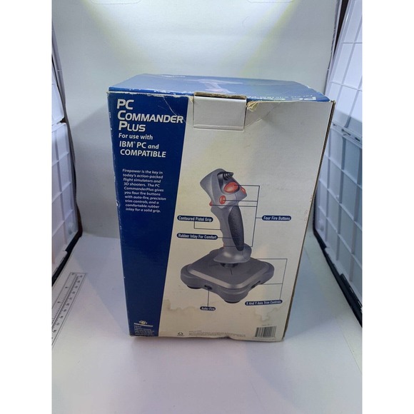 PC Commander Plus Flight Simulator Video Game Joystick Controller W Box - Picture 3 of 7